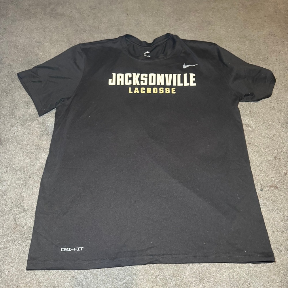 Nike Jacksonville Lacrosse Dri-FIT T-Shirt Mens XL Black Short Sleeve Athletic